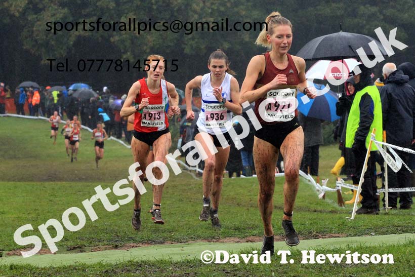 Senior Womens 2023 National Cross Country Relays, Berry Hill Park, Mansfield.  Photo: David T. Hewitson/Sports for All Pics